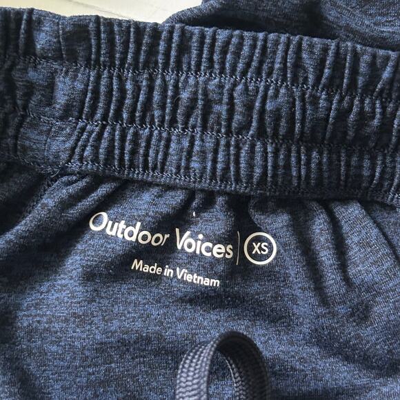 Outdoor Voices Women's Navy Space Dye Drawstring Elastic Pull-On Pants XS - Picture 7 of 7